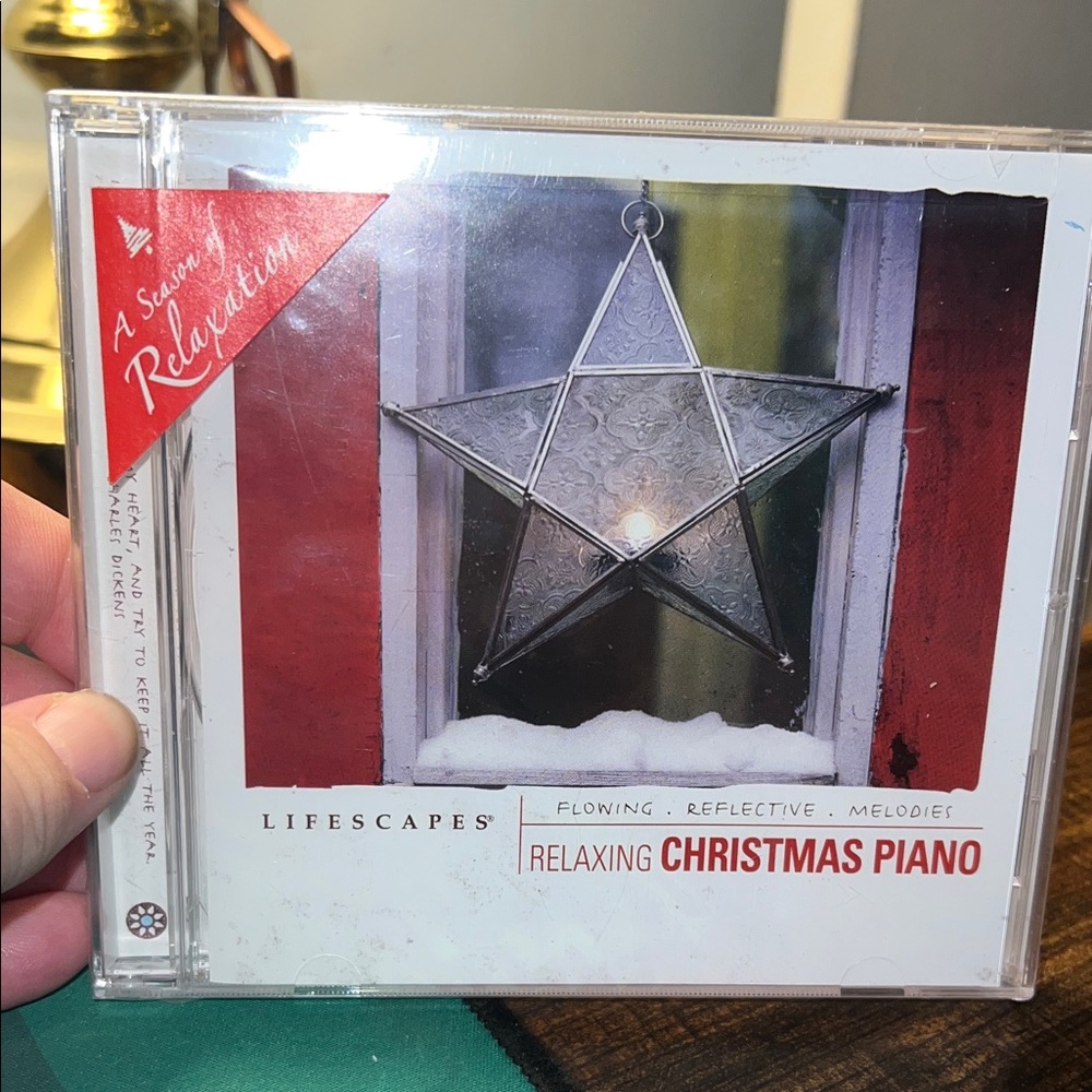 Relaxing Christmas Piano CD with Silver Star